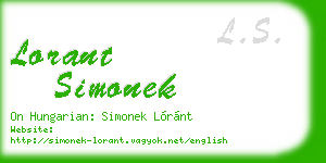 lorant simonek business card