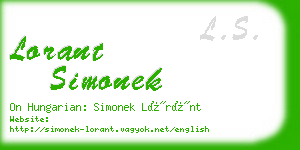 lorant simonek business card